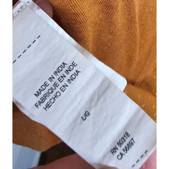 Lucky Brand Slouchy Semi Sheer T-shirt Orange - Picture 9 of 10